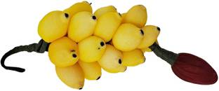HOIVA Artificial Banana bunch yellow sponge hanging for Home / office - 7 inch Decorative Showpiece  -  18 cm