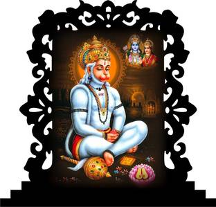 UNIQUE Hanuman murti for Home, Car Dashboard idols Figurine Showpiece, Gift Item & Statue for Temple/Home Decor / Office / Study Table Decorative Showpiece  -  10 cm