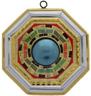 Subh Store Feng Shui Bagua Mirror Concave for positive energy-15X15 Cm Decorative Showpiece  -  15 cm