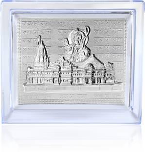 Memoir Pure Silver Ayodhya Ram Mandir stand spiritual puja item home décor Decorative Showpiece  -  10.1 cm