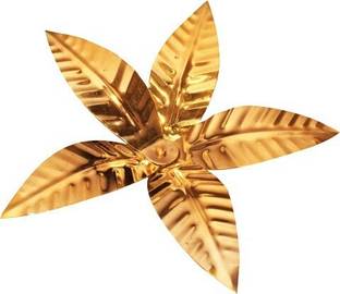 Shrinika Brass Mango Leaves | Brass Aam Patta | Mango Leaf for Pooja Decorative Showpiece  -  4 cm