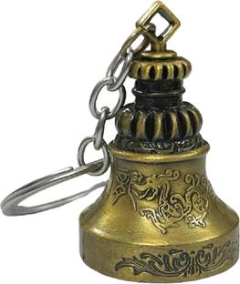 numeroastro Tibetan Bell KeyChain | Guardian Bell Key Chain Decorative Showpiece  -  5 cm