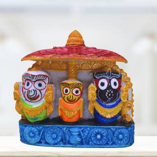 Real Craft Radiant Jagannath Color Vigraha Decorative Showpiece  -  9 cm