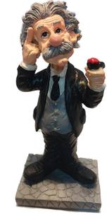 PARADIGM pictures Einstein figurine for Dashboard / Office Desk Decor Decorative Showpiece  -  17 cm