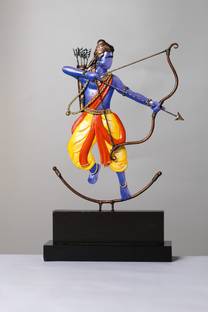 Bastar Arts Wrought Iron Ram Ji Table Top Memento डेकोरेटिव शोपीस  -  36 cm