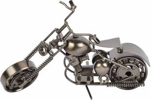 ViaZAID Metal Decorative Showpiece Handmade Vintage Motor Bike Decorative Showpiece  -  6 cm