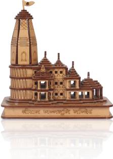 Symbelle Ayodhya Ram Mandir Temple 3D Model with Free Jai Shree Ram Keychain | Decorative Showpiece  -  15 cm