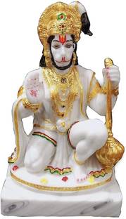 krishnagallery1 Wg Hauman Murti Statue Marble Finish Hanuman Statue , Decorative Showpiece  -  21 cm