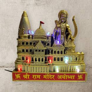 PRABHU DAYAL Ayodhya Ram Mandir Replica 3D Model Temple LED Light 01 Decorative Showpiece  -  22 cm
