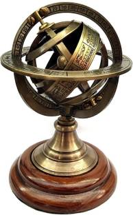 APAX Antique Nautical Brass Engraved Table Top Armillary Sphere Globe 6 Inch Decorative Showpiece  -  16 cm