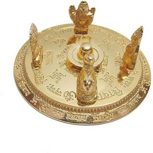 Haridwar Divine Shiv Parivar Plate with Shivling, Shri Kartik, Ganesh, MATA Parvati, and Nandi Decorative Showpiece  -  3.5 cm