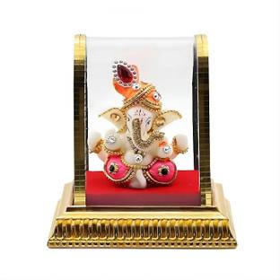 EGoodz ganesh statue for car dashboard Decorative Showpiece  -  8 cm