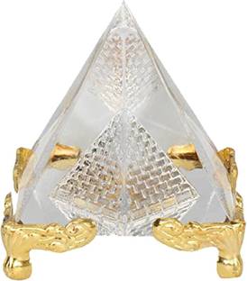 Gift Decor Shop crystal pyramid vastu for home good luck (8 cm) Decorative Showpiece  -  8 cm