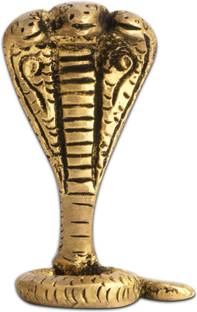 TREEMAISON Brass Snake -Lord Shiva Naagraj / Vastu Remedy ( Color-Golden, Pack-01) Decorative Showpiece  -  5 cm