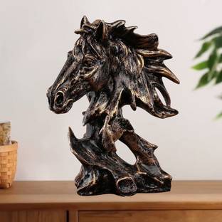 Flipkart Perfect Homes Running Horse Handcrafted Statue|Home Décor|Drawing |living Room|Marble Finish Decorative Showpiece  -  26 cm