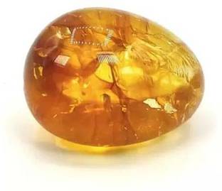 RESHAMM LIFE CARE Premium Citrine Tumble Pocket Crystal for Money, Asymmetrical, Success Stone Decorative Showpiece  -  2.5 cm