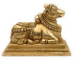 Bhunes Nandi Statue Nandhi Idol Murti Bull |Ox Nandi God Statue Nandhi Decorative Showpiece  -  7 cm
