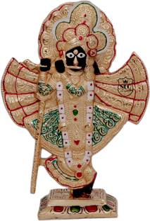 Neo Classic Shrinathji (Shrinath Srinath Ji) in The Form of Banke Bihari Krishna Murti Decorative Showpiece  -  23 cm