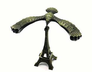 MIKEL ENTERPRISES Metal Eiffel Tower Statue, Home Decor Showpiece - 17 cm, Multicolour Decorative Showpiece  -  10 cm
