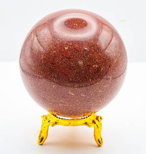 EXCEL 295g 60mm Red Jasper Reiki Chakra Rock Minerals Sphere Quartz Ball Decorative Showpiece  -  6 cm