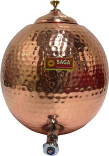 BRASS BLESSING 100% Copper / BRASS Water POT - BEST FOR HEALTH (1426) Decorative Showpiece  -  4 cm