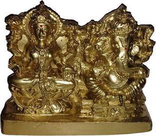 tskutty LAKSHMI GANESH / Lord Vinayaka and lakshmi idoL Decorative Showpiece  -  8 cm