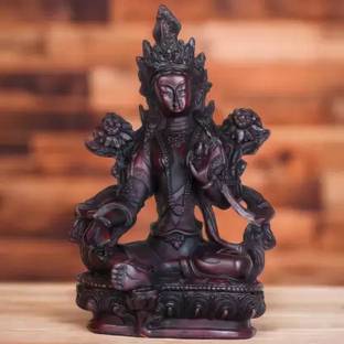 HOMENT Resin Tibetan Buddhist Red Tara Maa Statue Goddess, Decorative Showpiece  -  21 cm