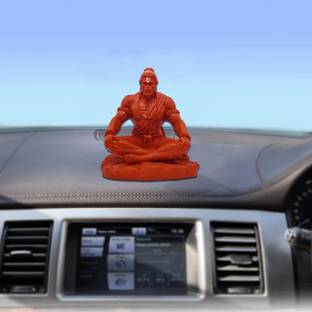 Saugat Traders Meditating Bahubali Hanuman Idol for Car Dashboard, Pooja, Home Decor Decorative Showpiece  -  10 cm