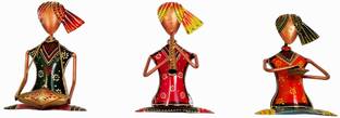 Vandana Collection Girls Sitting Musician Decorative Showpiece  -  17 cm