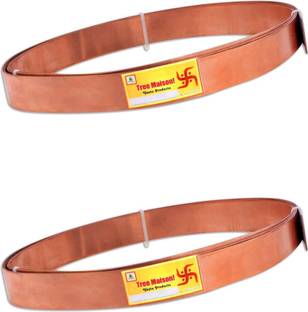 TREEMAISON Big Copper Strip ( 8 feet Length, 25mm Width & 1MM Thickness ) (Pack of 2) Decorative Showpiece  -  7 cm