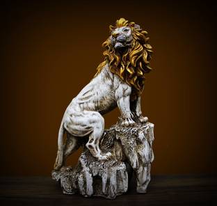 Antiques Nirmala lion statue Decorative Showpiece  -  30 cm