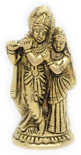 Astrosale Ashtadhatu Radha Krishan Idol In Small Size For Love, Wealth & Prosperity Decorative Showpiece  -  9.5 cm