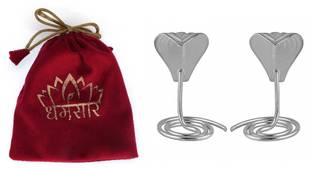 Dharmsaar Dharmsaar Small Size Pure Silver Nag Nagin Joda Decorative Showpiece  -  0.4 cm