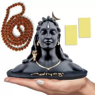 DARIDRA BHANJAN Adiyogi Statue for Dashboard,Pooja & Gift,Decore Items for Home,Office,(Adiyogi) Decorative Showpiece  -  16 cm
