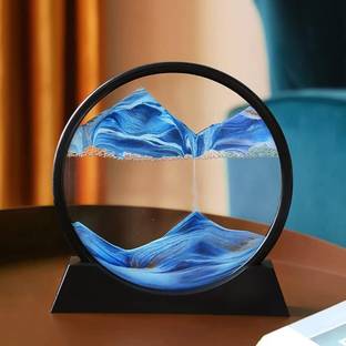 MY BABY LOVE A PERFECT CARE 3D Moving Sand Art Picture Round Glass Wall Mount Deep Sea Moving Sand Art Decorative Showpiece  -  19 cm