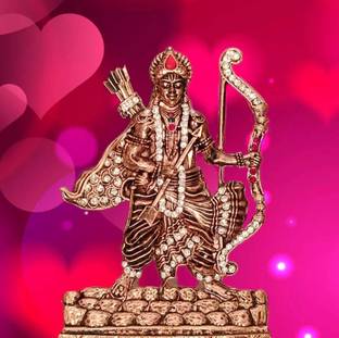 RAMASITA King of Ayodhya with Ram Mandir Idol Raja Ram Lalla Statue Decorative Showpiece  -  9 cm
