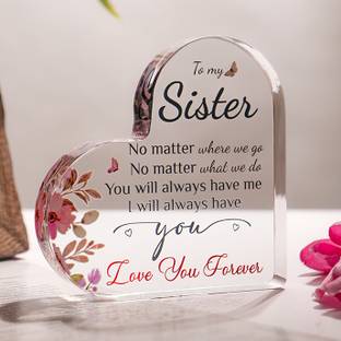 SNAPTRAP Acrylic Block Rakshabandhan Rakhi Birthday Gift for Sister Unique Decorative Showpiece  -  10 cm
