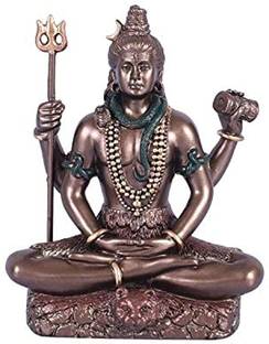 sanskaari Lord Shiva Statue | Shiva Idol for Car Dashboard/Bhole Nath, Mahadev Statue Decorative Showpiece  -  8 cm