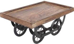 Doon Furniture House Wooden Serving Cart | Thela Trolley | Thela Serving Cart Snack Platter Decorative Showpiece  -  25 cm