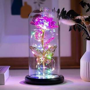 EDBIRET Rose Flower Night Light Decorative Showpiece  -  21.8 cm
