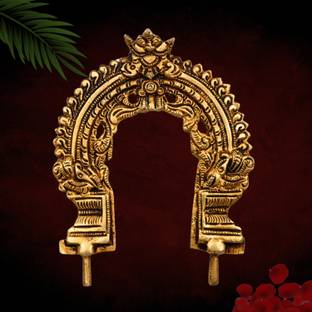 Bhunes Prabhavali Frame Prabhawali For Idol Prabhawal Murti Silai Thiruvachi Kirtimukha Decorative Showpiece  -  14 cm