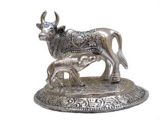 JaipurCrafts Kamdhenu Cow And Calf Decorative Showpiece  -  10.16 cm