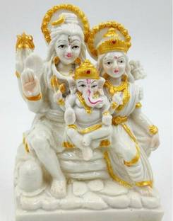 yogi Shiv Parivar God Idols Showpiece Figurine For Home Decor Decorative Showpiece Decorative Showpiece  -  9 cm