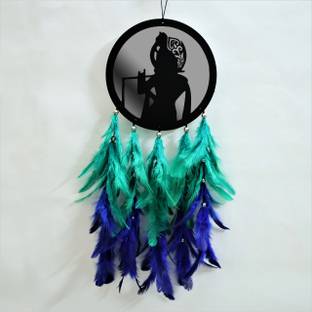 Color Splash Decorative and Lord Krishna Dream Catcher For Wall Hanging | Home Decor Decorative Showpiece  -  35 cm