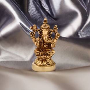 Shreeyash Ganesh Statue Round Glossy Finish Decorative Showpiece Decorative Showpiece  -  10 cm