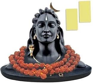 KITSHUU adiyogi statue A+ Quality Resin Shiv Ji Mahadev Idol For Car. /House/office Decorative Showpiece  -  16 cm