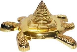 APNA KANHA Shree Yantra Tortoise / Kachua Meru Decorative Showpiece  -  5 cm