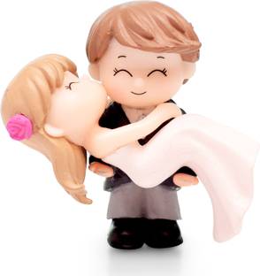 IDREAM Lovers Couple Hug Style Figurine Miniature - 2pcs/set Decorative Showpiece  -  6 cm