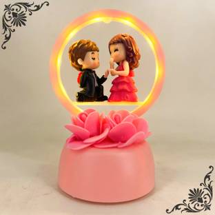 Elegant Lifestyle Cute Couple Statue, Attractive Gift for Gf/Bf, New Year, Anniversary, Valentines Decorative Showpiece  -  14 cm