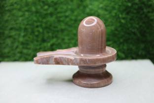 Shivay shivling Unique Ardhanareshwara Narmada Shivling / Shiva & Shakti Wonderful Lingam Decorative Showpiece  -  15 cm